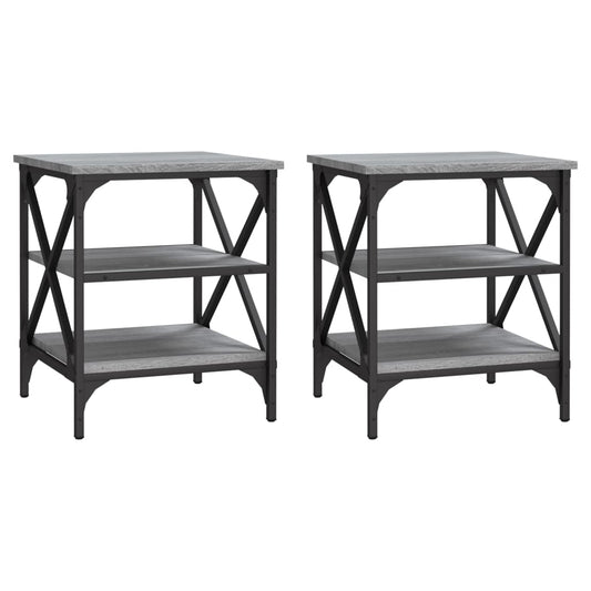 Side Tables 2 pcs Grey Sonoma 40x42x50 cm Engineered Wood Side Tables 2 pcs Grey Sonoma 40x42x50 cm Engineered Wood