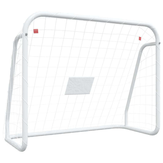 Football Goal with Net White 125x96x60 cm Steel&Polyester Football Goal with Net White 125x96x60 cm Steel&Polyester
