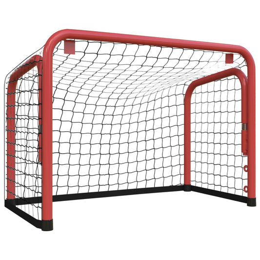 Hockey Goal with Net Red&Black 68x32x47 cm Steel&Polyester Hockey Goal with Net Red&Black 68x32x47 cm Steel&Polyester