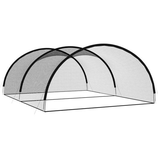 Baseball Batting Cage Net Black 600x400x250 cm Polyester Baseball Batting Cage Net Black 600x400x250 cm Polyester