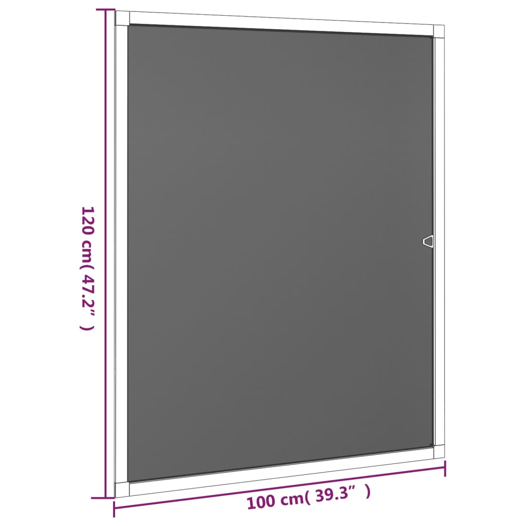 Insect Screen for Windows Brown 100x120 cm