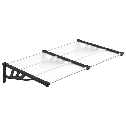 Door Canopy Black and Transparent 152.5x90 cm Polycarbonate Door Canopy Black and Transparent 152.5x90 cm Polycarbonate