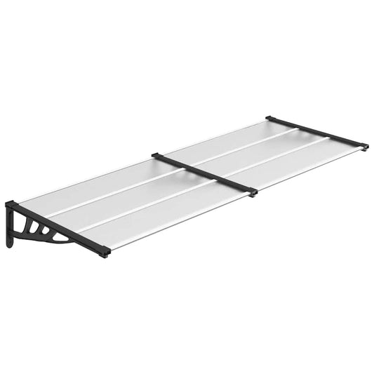 Door Canopy Black and Transparent 239x90 cm Polycarbonate Door Canopy Black and Transparent 239x90 cm Polycarbonate