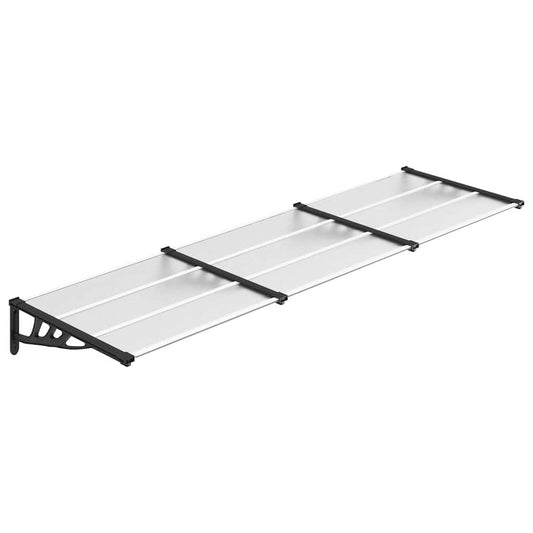 Door Canopy Black and Transparent 297.5x90 cm Polycarbonate Door Canopy Black and Transparent 297.5x90 cm Polycarbonate