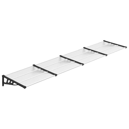 Door Canopy Black and Transparent 396x90 cm Polycarbonate Door Canopy Black and Transparent 396x90 cm Polycarbonate