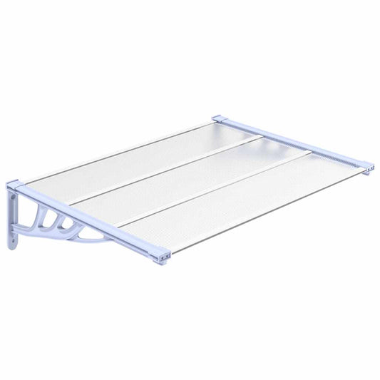 Door Canopy Grey and Transparent 122x90 cm Polycarbonate Door Canopy Grey and Transparent 122x90 cm Polycarbonate