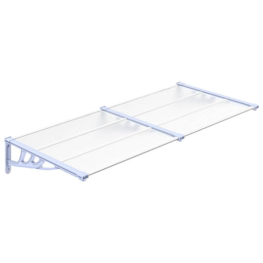 Door Canopy Grey and Transparent 199x90 cm Polycarbonate Door Canopy Grey and Transparent 199x90 cm Polycarbonate