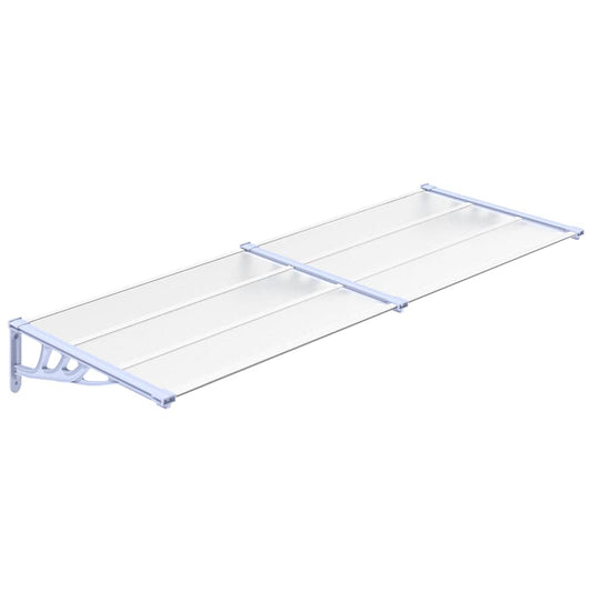 Door Canopy Grey and Transparent 239x90 cm Polycarbonate Door Canopy Grey and Transparent 239x90 cm Polycarbonate