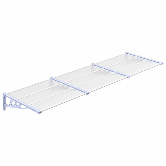 Door Canopy Grey and Transparent 297.5x90 cm Polycarbonate Door Canopy Grey and Transparent 297.5x90 cm Polycarbonate