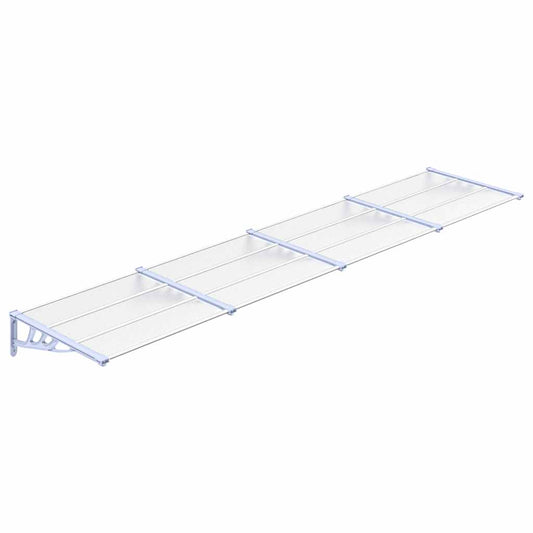 Door Canopy Grey and Transparent 396x90 cm Polycarbonate Door Canopy Grey and Transparent 396x90 cm Polycarbonate