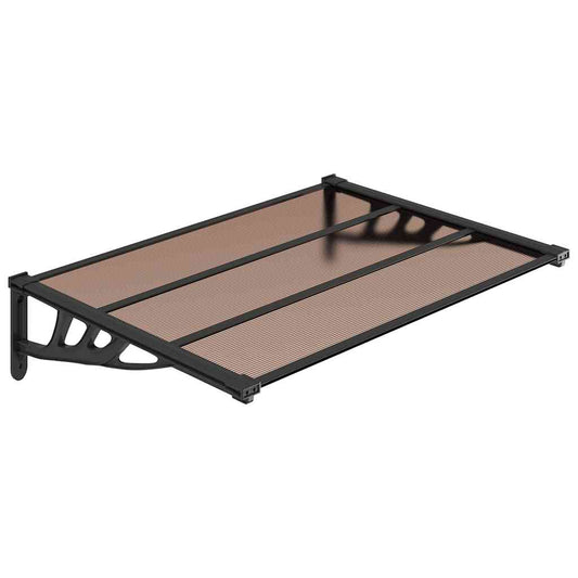Door Canopy Black 122x90 cm Polycarbonate Door Canopy Black 122x90 cm Polycarbonate