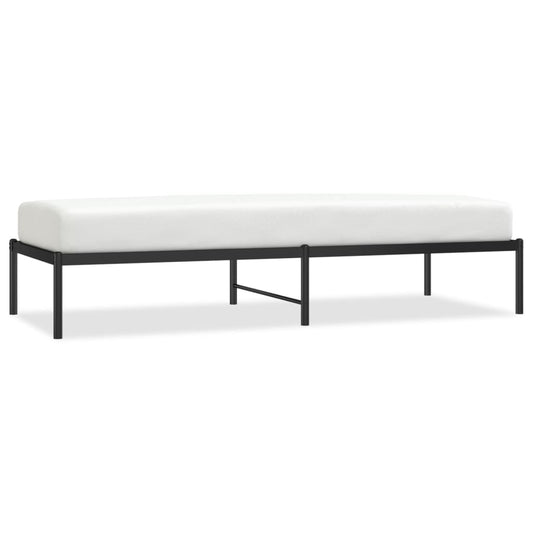 Metal Bed Frame without Mattress Black 75x190cm Metal Bed Frame without Mattress Black 75x190cm