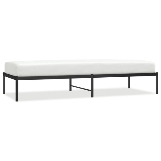 Metal Bed Frame without Mattress Black 80x200cm Metal Bed Frame without Mattress Black 80x200cm
