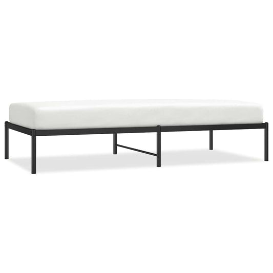 Metal Bed Frame without Mattress Black 90x190cm Metal Bed Frame without Mattress Black 90x190cm