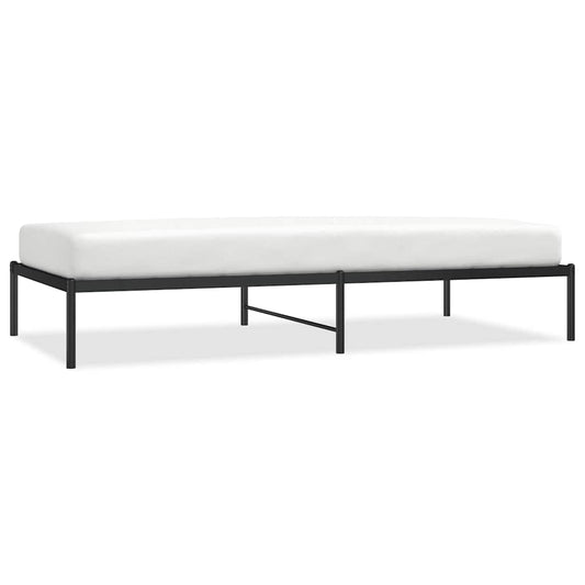 Metal Bed Frame without Mattress Black 100x200cm Metal Bed Frame without Mattress Black 100x200cm