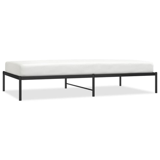 Metal Bed Frame without Mattress Black 107x203cm Metal Bed Frame without Mattress Black 107x203cm