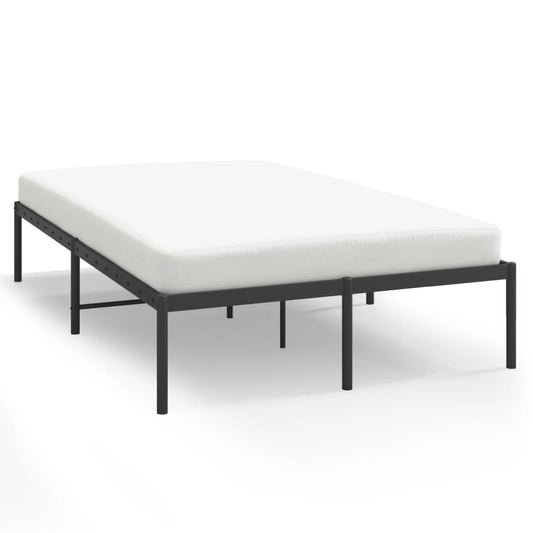 Metal Bed Frame without Mattress Black 120x190cm Metal Bed Frame without Mattress Black 120x190cm