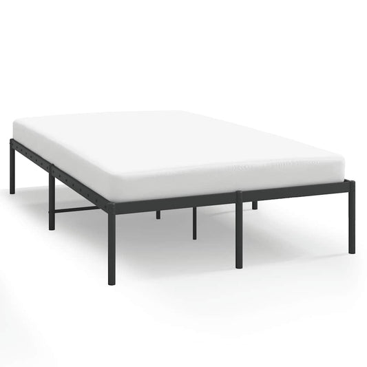 Metal Bed Frame without Mattress Black 135x190cm Metal Bed Frame without Mattress Black 135x190cm