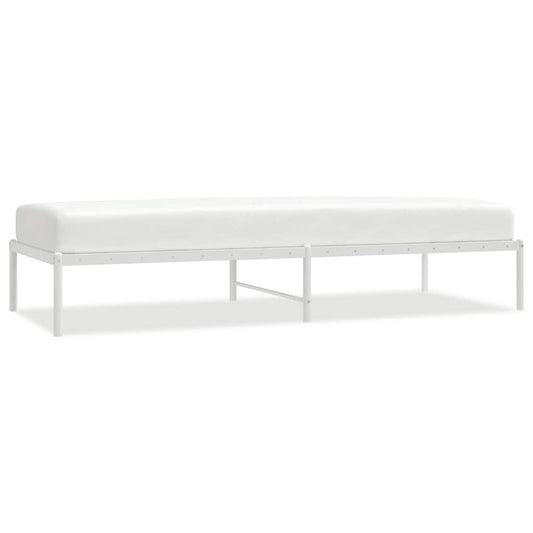 Metal Bed Frame without Mattress White 80x200cm Metal Bed Frame without Mattress White 80x200cm