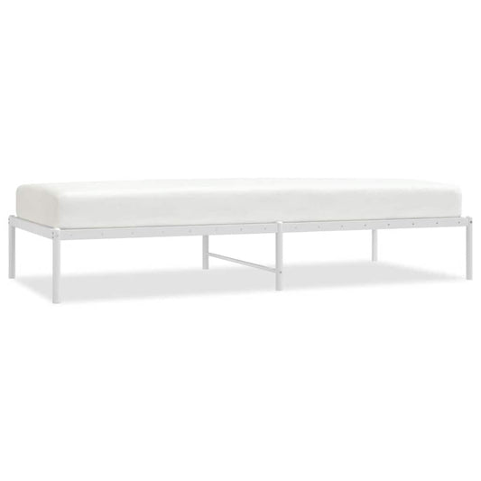 Metal Bed Frame without Mattress White 90x200cm Metal Bed Frame without Mattress White 90x200cm