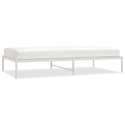 Metal Bed Frame without Mattress White 107x203cm Metal Bed Frame without Mattress White 107x203cm