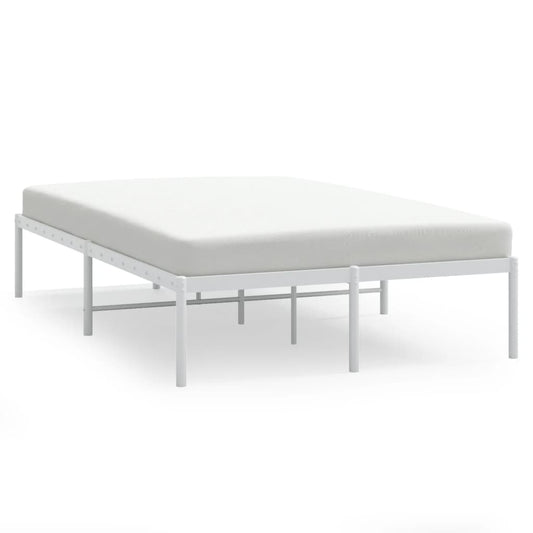 Metal Bed Frame without Mattress White 120x190cm Metal Bed Frame without Mattress White 120x190cm