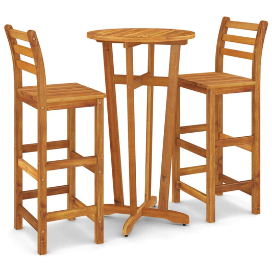 3 Piece Garden Bar Set Solid Wood Acacia 3 Piece Garden Bar Set Solid Wood Acacia