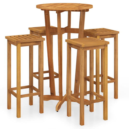 5 Piece Garden Bar Set Solid Wood Acacia 5 Piece Garden Bar Set Solid Wood Acacia