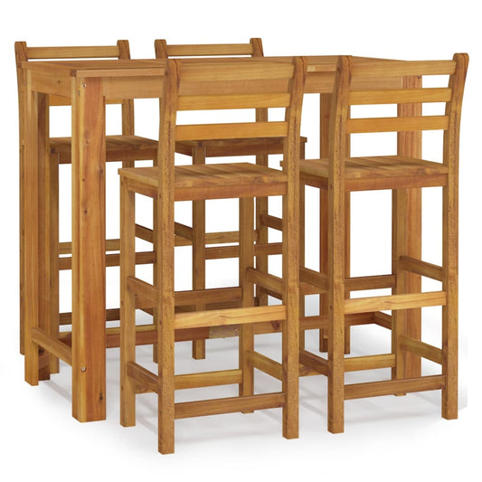 5 Piece Garden Bar Set Solid Wood Acacia 5 Piece Garden Bar Set Solid Wood Acacia