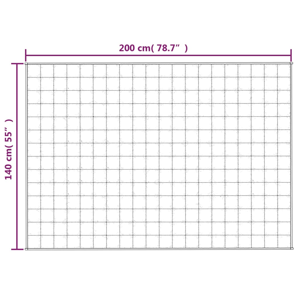Weighted Blanket Blue 140x200 cm 10 kg Fabric