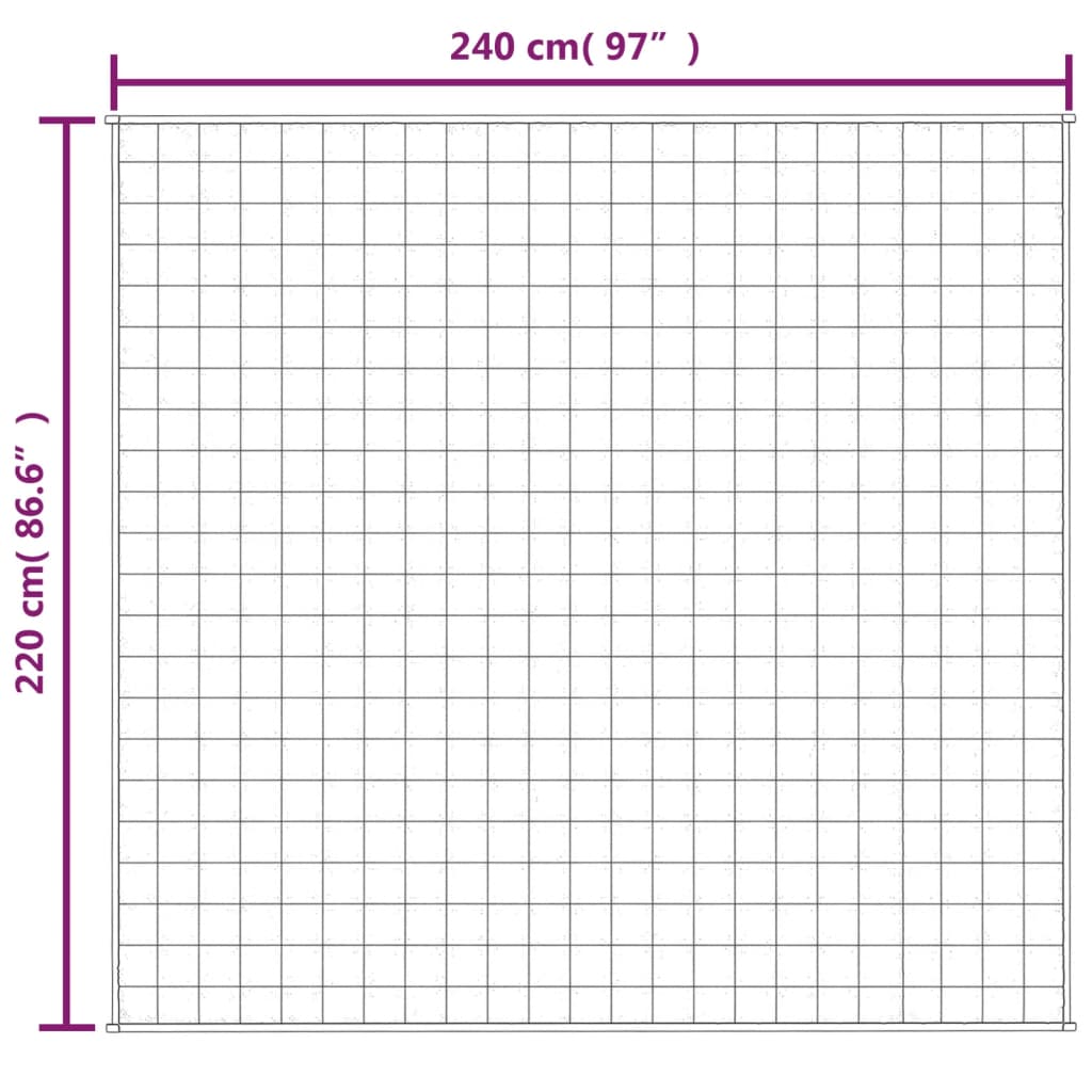 Weighted Blanket Blue 220x240 cm 11 kg Fabric