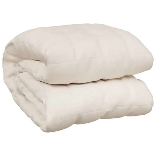 Weighted Blanket Light Cream 220x230 cm 15 kg Fabric Weighted Blanket Light Cream 220x230 cm 15 kg Fabric
