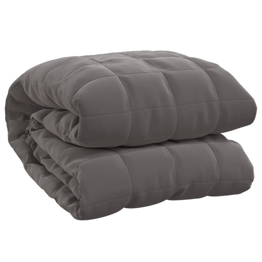 Weighted Blanket Grey 140x200 cm Single 10 kg Fabric Weighted Blanket Grey 140x200 cm Single 10 kg Fabric