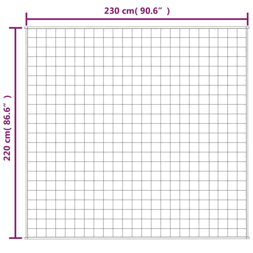 Weighted Blanket Blue 220x230 cm 15 kg Fabric
