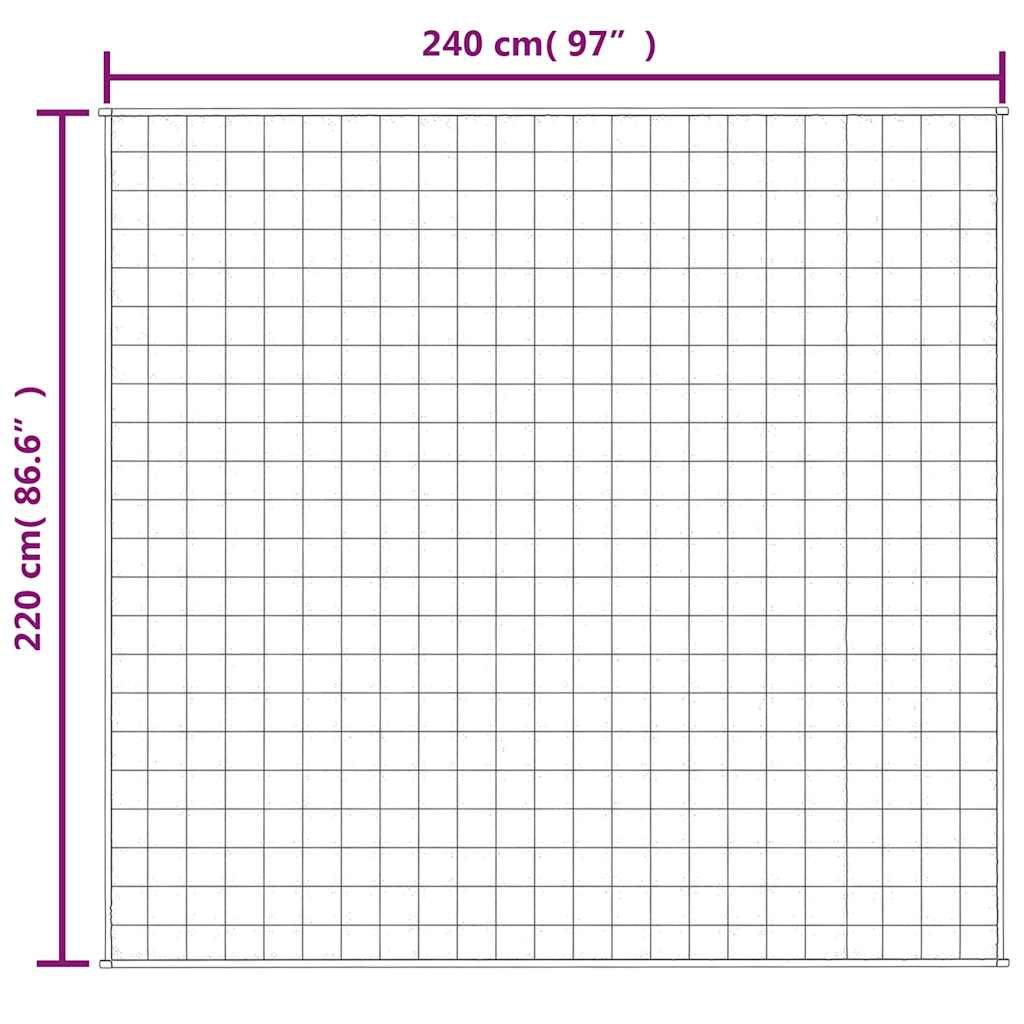 Weighted Blanket Light Cream 220x240 cm King 15 kg Fabric