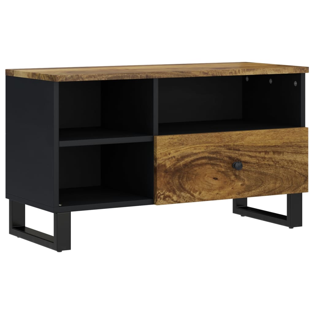 TV Cabinet 80x33x46 cm Solid Wood Mango&Engineered Wood