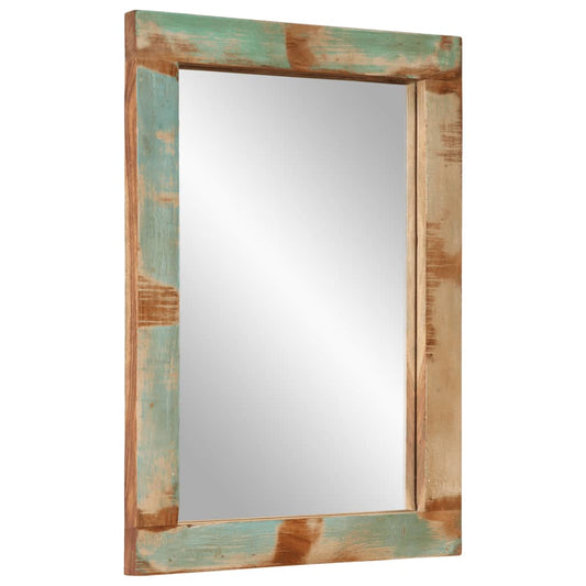 Mirror 70x50 cm Solid Wood Reclaimed and Glass Mirror 70x50 cm Solid Wood Reclaimed and Glass