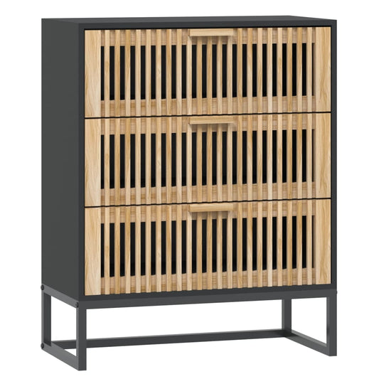 Sideboard Black 60x30x75 cm Engineered Wood Sideboard Black 60x30x75 cm Engineered Wood