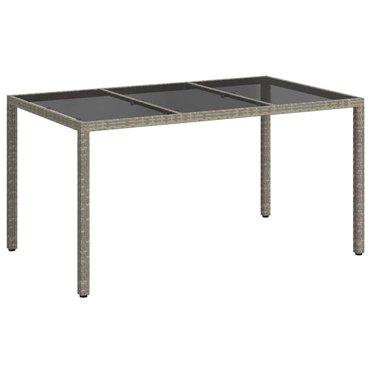 Garden Table Grey 150 x 90 x 75 cm Poly Rattan Garden Table Grey 150 x 90 x 75 cm Poly Rattan