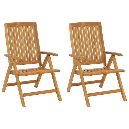 Reclining Garden Chair 2 pcs Solid Wood Teak Reclining Garden Chair 2 pcs Solid Wood Teak