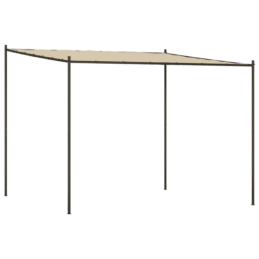 Gazebo Beige 3x3 m 180 g/m² Fabric and Steel Gazebo Beige 3x3 m 180 g/m² Fabric and Steel