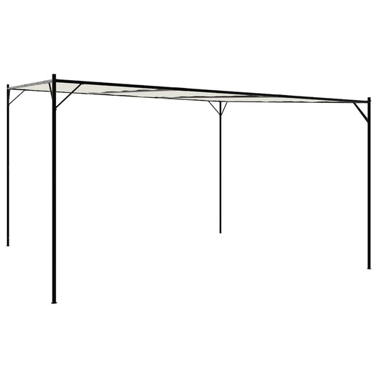 Gazebo White 4x4 m 180 g/m² Fabric and Steel Gazebo White 4x4 m 180 g/m² Fabric and Steel