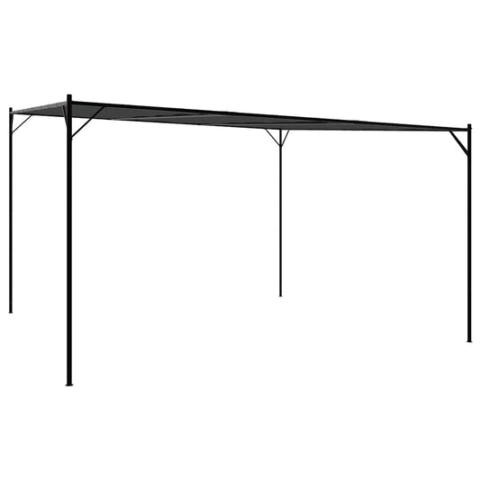Gazebo Anthracite 4x4 m 180 g/m² Fabric and Steel Gazebo Anthracite 4x4 m 180 g/m² Fabric and Steel