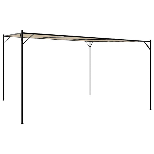 Gazebo Beige 4x4 m 180 g/m² Fabric and Steel Gazebo Beige 4x4 m 180 g/m² Fabric and Steel