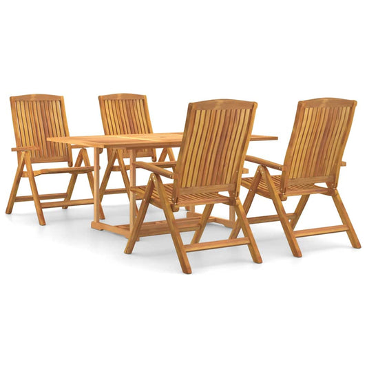 5 Piece Garden Dining Set Solid Wood Teak 5 Piece Garden Dining Set Solid Wood Teak