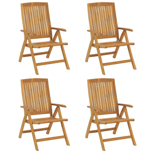 Reclining Folding Chairs 4 pcs Solid Wood Teak Reclining Folding Chairs 4 pcs Solid Wood Teak