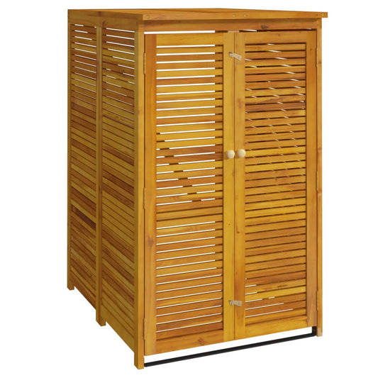 Single Garbage Bin Shed 70x89x117 cm Solid Wood Acacia Single Garbage Bin Shed 70x89x117 cm Solid Wood Acacia