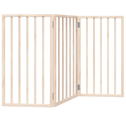 Dog Gate Foldable 3 Panels 150 cm Poplar Wood Dog Gate Foldable 3 Panels 150 cm Poplar Wood