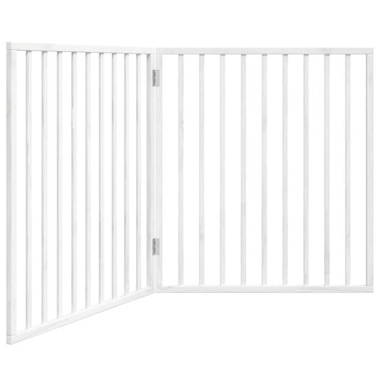 Dog Gate Foldable 2 Panels White 160 cm Poplar Wood Dog Gate Foldable 2 Panels White 160 cm Poplar Wood
