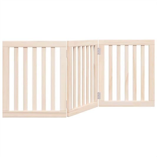 Dog Gate Foldable 3 Panels 150 cm Poplar Wood Dog Gate Foldable 3 Panels 150 cm Poplar Wood